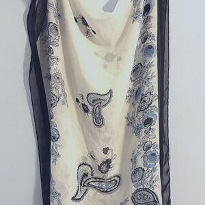 Silky floral scarf